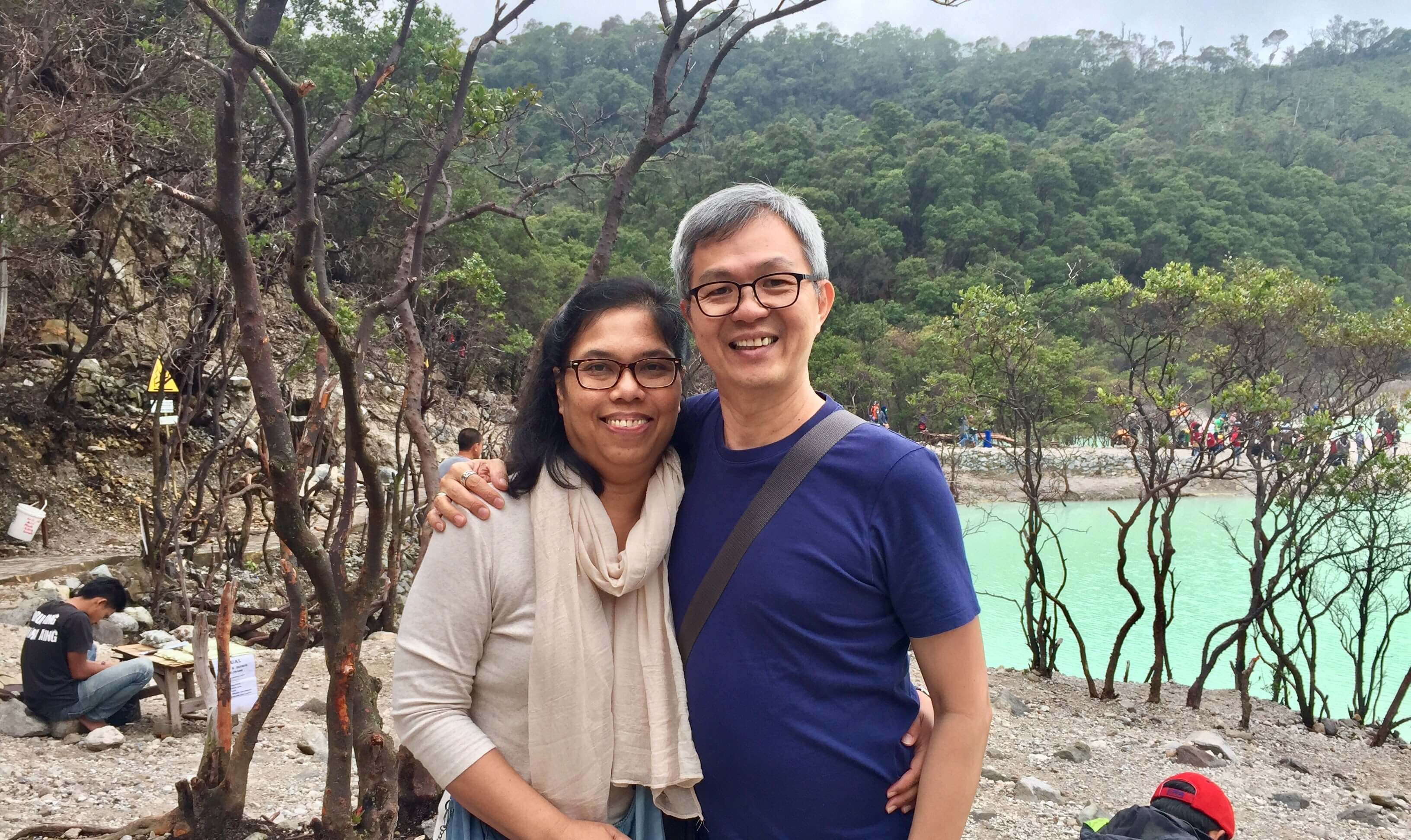 Jeremiah and his wife Hannah in Indonesia